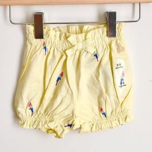 NWT Baby Gap Parrot Bubble Shorts Yellow 3-6 mos